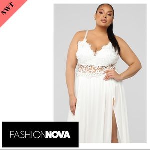 NWT Fashion Nova I Love You More Crochet Dress